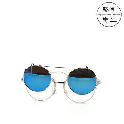 2016新款韩版复古圆框可拆卸双层太阳眼镜可佩近视潮女
