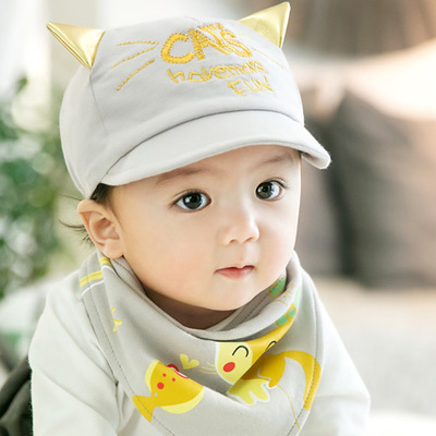 婴儿帽子6-12个月宝宝帽春秋冬季男女儿童1-2岁胎帽新生儿小孩帽