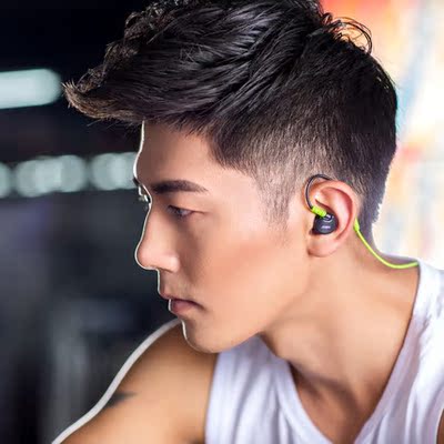 乔威运动耳机 无线蓝牙耳机挂耳式 耳塞式4.1 音乐跑步双耳入耳式
