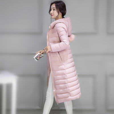 2016冬季新款韩版修身棉衣女长款过膝棉袄大衣外套女大码加厚棉服