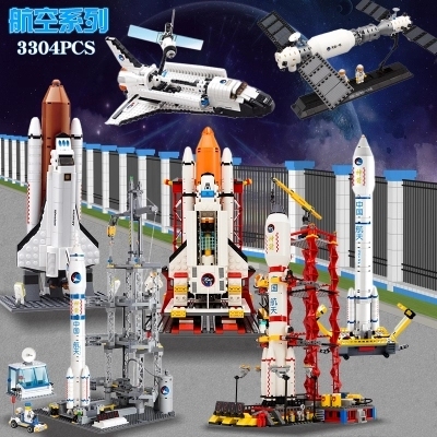 火箭模型航天飞机神舟十号兼容乐高积木拼装儿童益智玩具7-10周岁