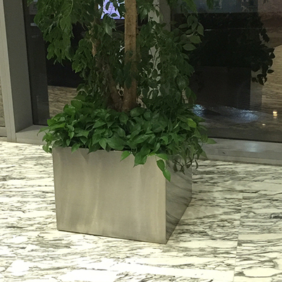 铸釜花器 正方形不锈钢花盆酒店展厅花瓶户外花箱厂家直销可定制