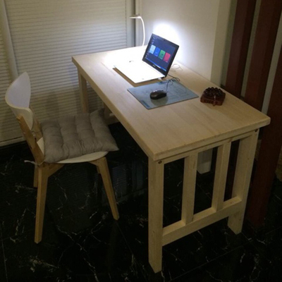 实木电脑桌台式桌家用 简约写字台松木书桌学习桌