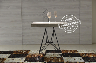 新款铁艺餐桌美式loft做旧方桌工业风格家具时尚简约饭桌餐厅餐台