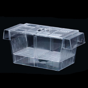 水族自浮式多功能隔离盒孔雀鱼产盒鱼缸双层孵化器繁殖盒特大号