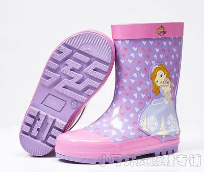 新品秋冬保暖套儿童雨鞋索苏菲亚公主男女童防滑水鞋小孩雨靴套鞋