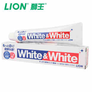 LION狮王日本原装进口WHITE&WHITE美白牙膏150g亮白口气清新护理