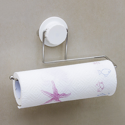 卫生纸架 吸盘创意不锈钢厨房纸架浴室卷纸架厕卫生间收纳厕纸架