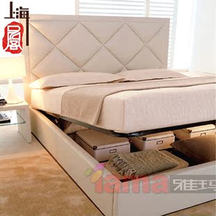 品阁北欧婚床1.8米真皮床皮床双人床小户型床1.5米软床皮艺床 床