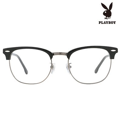 PLAYBOY/花花公子潮流全框复古眼镜板材金属近视镜架镜框PB55083