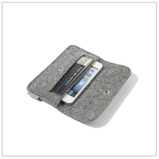 -苹果iPhone 6 5s保护套iPhone 6 Plus羊毛毡手机包袋壳卡包