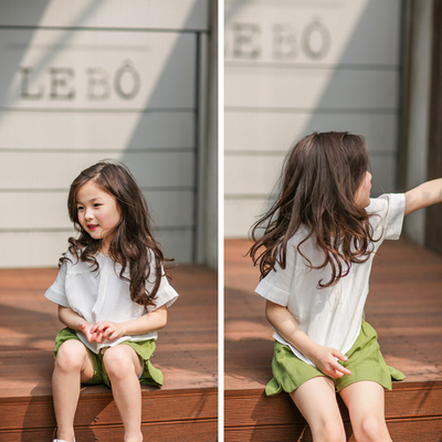 2016新款韩版女童娃娃衫长袖衬衫宝宝polo可爱上衣中大童休闲童装