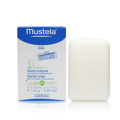 法国Mustela妙思乐温和洁肤皂150g 婴儿洁面洁面皂 婴儿用品