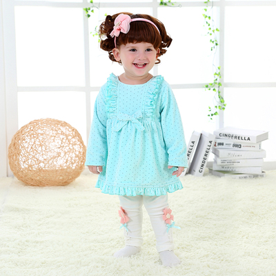 婴儿衣服女宝宝春秋两件裙子套装小女童装春装韩版潮1-2-3岁童装