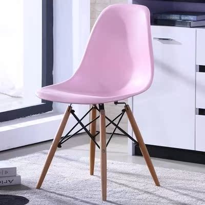 伊姆斯椅子金属脚时尚简约塑料椅 餐椅 宜家创意个性餐桌椅咖啡椅