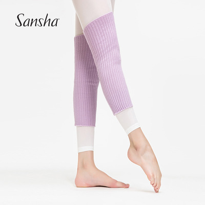 Sansha法国三沙芭蕾舞蹈成人练功护腿套毛线加长秋冬保暖袜套40cm