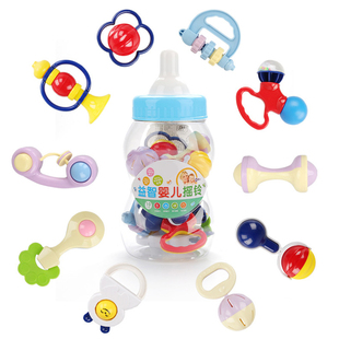 摇铃玩具婴儿玩具 婴幼儿牙胶手摇铃 0-1岁