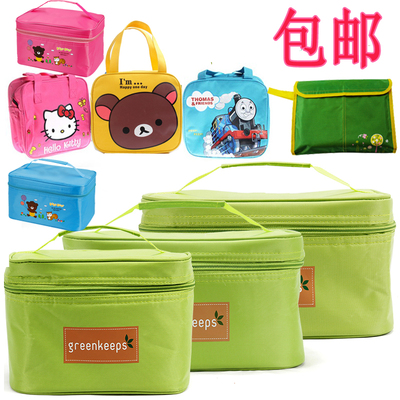 学生饭盒包 防水 成人保温袋儿童便当袋 便当包帆布包手提大码包