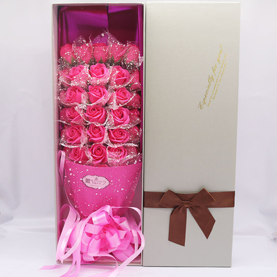 生日礼物定制33朵玫瑰香皂花束礼盒肥皂花创意实用礼品闺蜜爱人