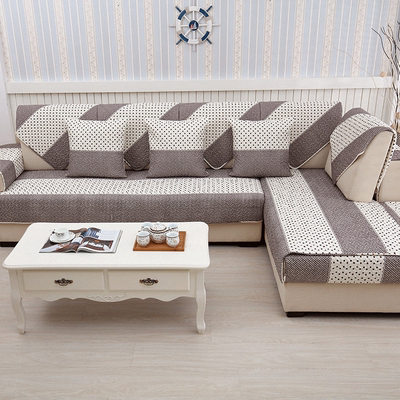 简约现代沙发垫四季全棉布艺客厅实木组合沙发巾套真皮防滑坐垫子