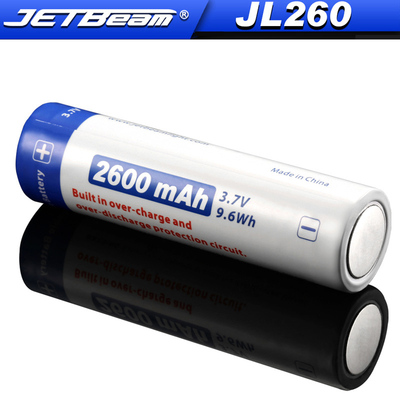 正品杰特明 JETBEAM JL260 2600毫安 18650带保护充电电池