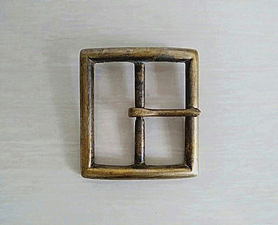 德普贝克汉姆同款复古做旧纯铜皮带扣头 内径4.5厘米黄铜日字扣