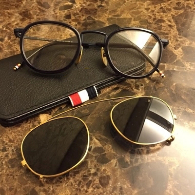 镜框墨镜余文乐微博同款太阳眼镜 710潮 近视眼镜带挂片