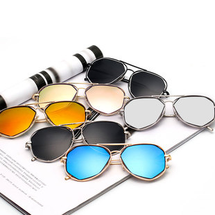 新款时尚男女士太阳镜镂空金属蛤蟆镜蚂蚁眼镜GM明星同款墨镜特价