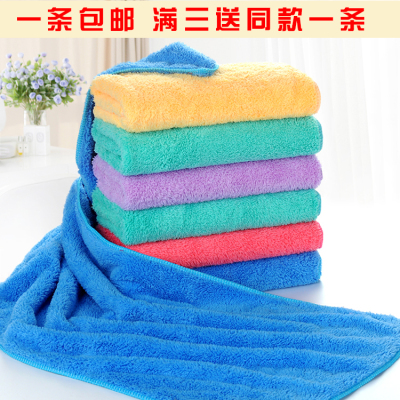 40-80单层双面珊瑚绒运动巾清洁毛巾美容院擦头 洗脸干发擦车巾