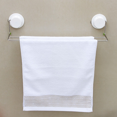 毛巾架 不锈钢毛巾杆强力吸盘浴室挂架晾毛巾双杆置物架