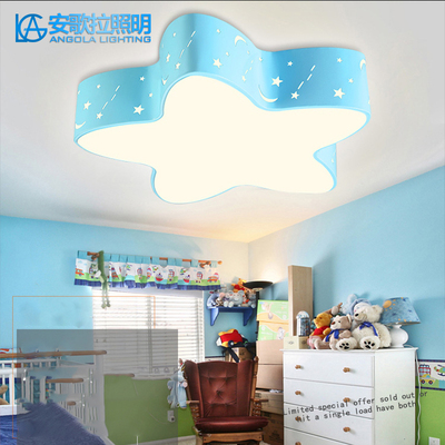创意卧室儿童房卡通LED吸顶灯可爱五角星儿童灯男孩女孩星星灯具