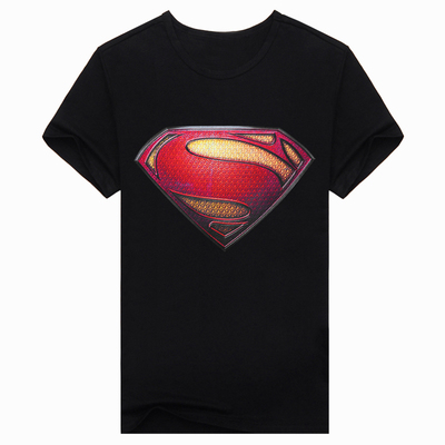 夏季原创潮个性短袖T恤超人男士3D立体印花逼真印花半袖衫上衣虎