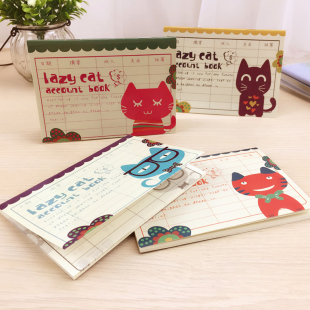 韩国文具 可爱懒猫记账本 生活理财本 收支记录本 随身便携记事本