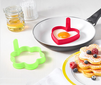 出口德国食品级DIY多款造型硅胶煎蛋圈煎蛋器模具烘焙工具耐高温