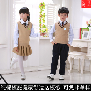 韩版儿童校服秋冬套装英伦学院风幼儿园园服纯棉长袖中小学生班服