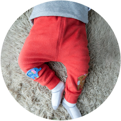 0-1岁宝宝加绒打底裤 韩版冬季婴幼儿童保暖长裤新生儿加厚裤子
