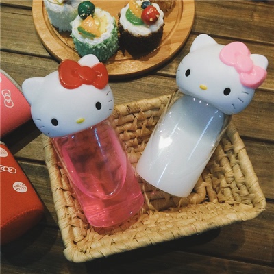 kt猫水杯韩国小清新可爱玻璃杯韩版中学生创意潮流随手杯夏季