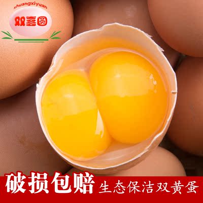 双喜圆正宗双黄鸡蛋益生蛋新鲜双倍营养孕妇月子生态保洁鸡蛋14枚