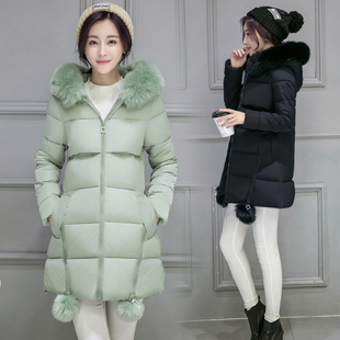 冬季外套女韩版学生大码棉衣女中长款韩国修身显瘦加厚羽绒棉服潮
