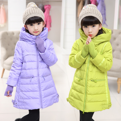 新款韩版女童儿童羽绒服中长款加厚青少年中大童冬装保暖外套包邮