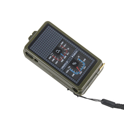 T10多功能指南针 内置LED灯 打火棒口哨 户外车载 温度湿度计