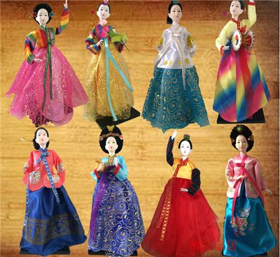 韩国人偶工艺品摆件人偶娃娃韩式料理店创意装饰品16寸韩式人偶