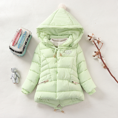 宝宝棉衣冬季2016新女儿童保暖兔毛球羽绒棉袄加厚棉服上衣厚外套
