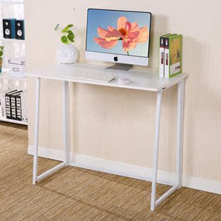 免安装可折叠电脑桌家用台式简易书桌办公桌简易书架现代简易风格