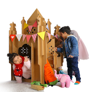 宝堡乐儿童城堡环保室内游戏帐篷涂鸦DIY亲子玩具新品魔法城B003