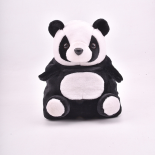 熊猫公仔儿童幼儿背包双肩包包男女学生可爱卡通毛绒玩具礼物书包