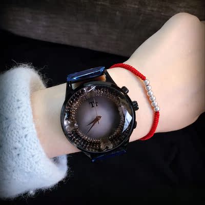 欧洲站韩国正品TT时尚手表中性大表盘钢带石英女表学生表礼物潮