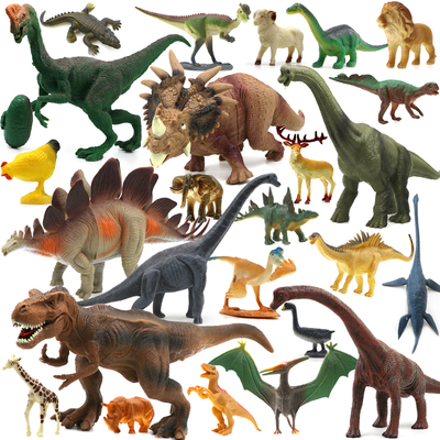 侏罗纪公园大号恐龙玩具仿真实心霸王龙模型套装男孩儿童动物玩具