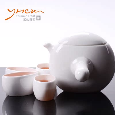 艺伙瓷客创意家用茶具现代简约茶具套装白色功夫茶具套装陶瓷茶壶