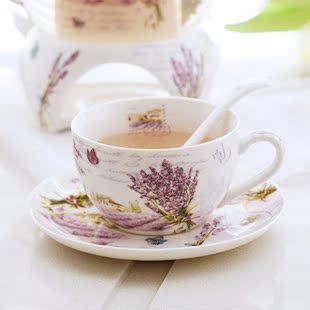 欧式高档创意陶瓷咖啡杯碟套装 英式下午茶红茶杯碟带勺特价包邮